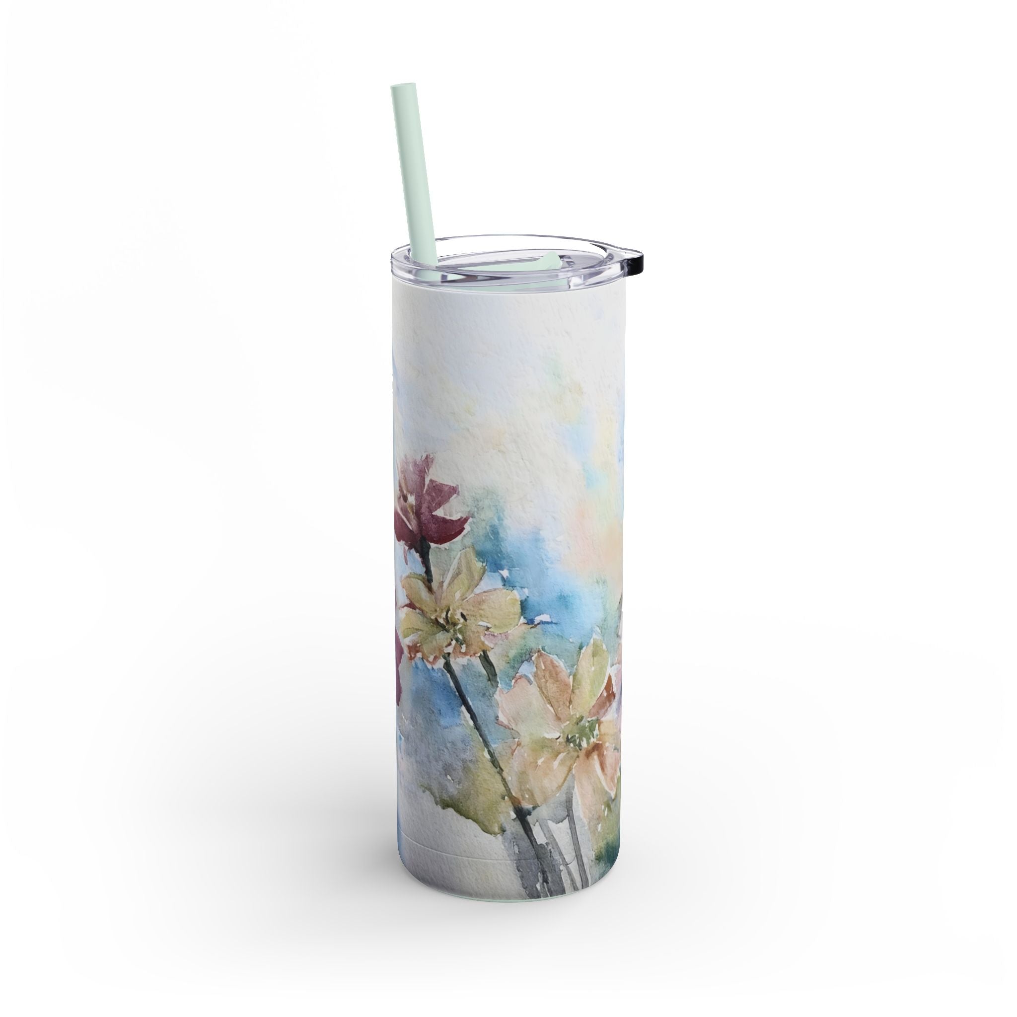 Pink Floral Matte Tumbler, 20oz