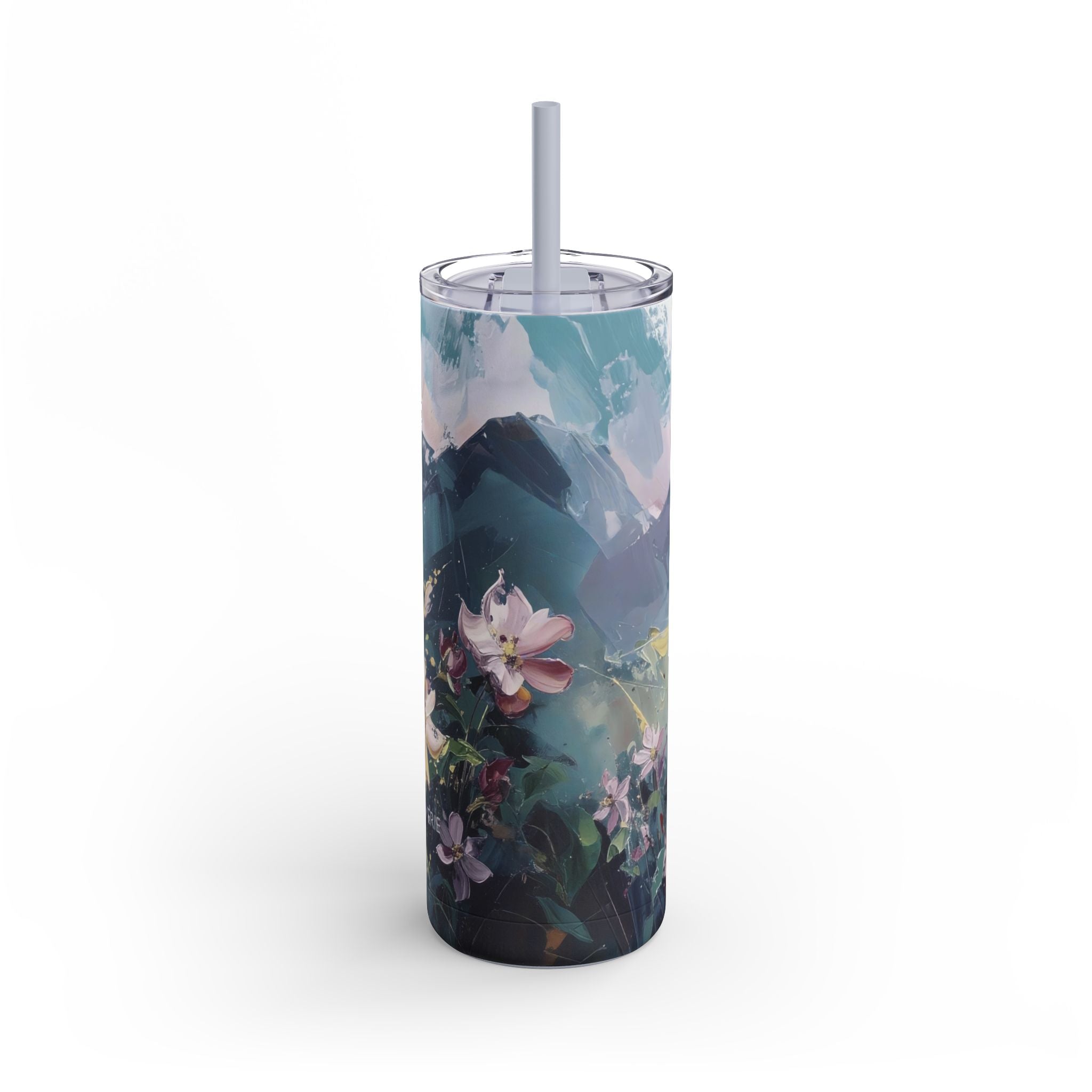 Flowers Mountains Matte Tumbler, 20oz
