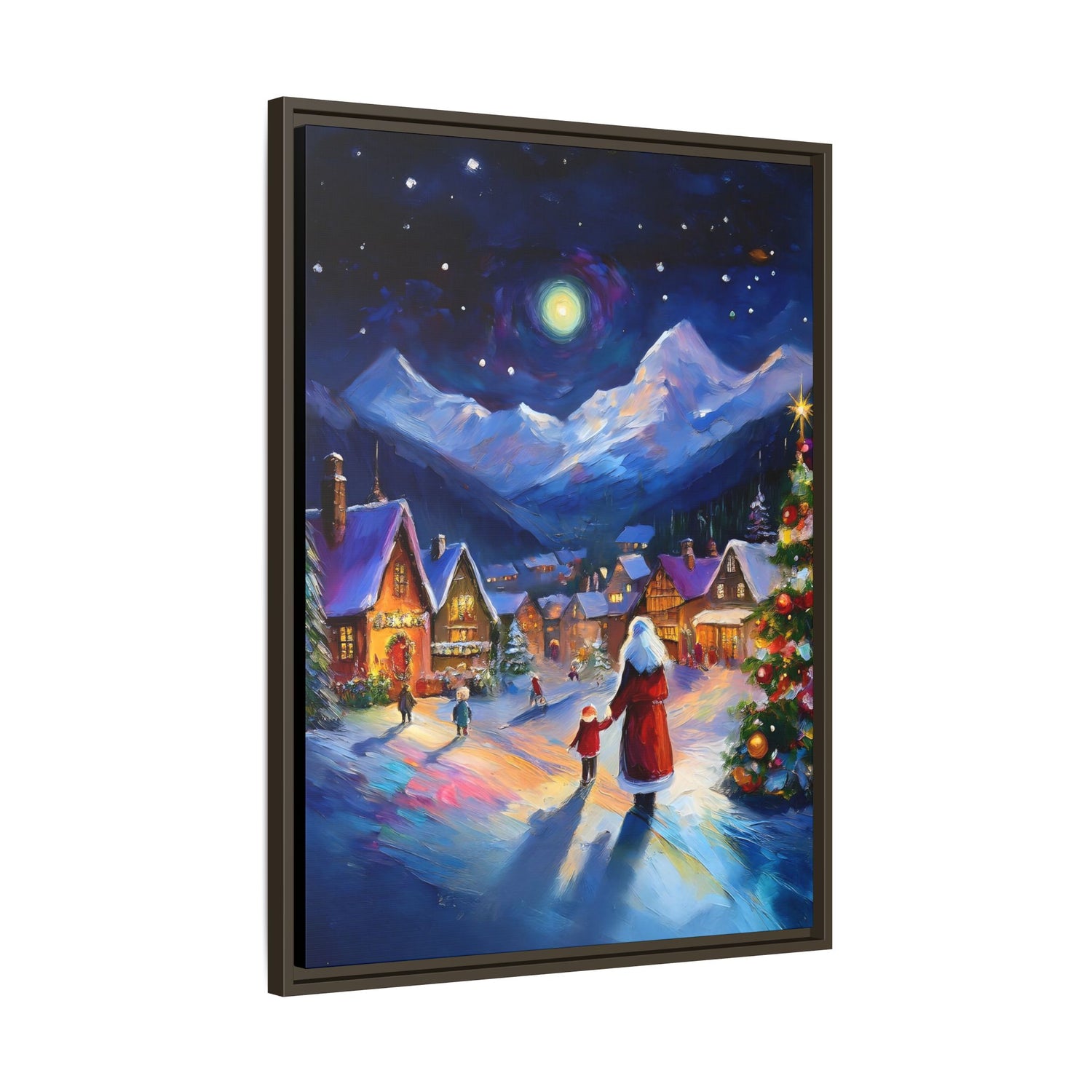 Santa on a Snowy Christmas Night