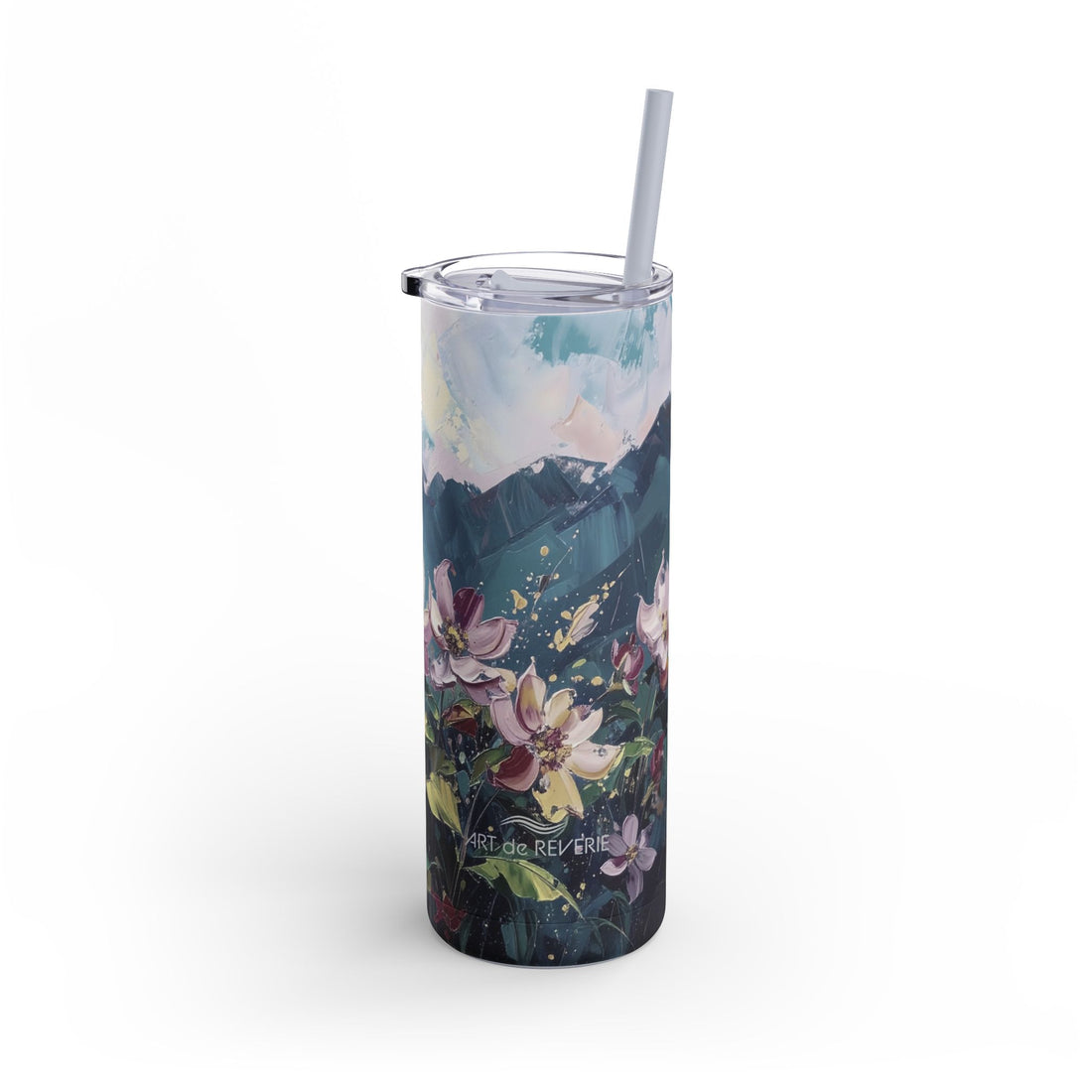 Flowers Mountains Matte Tumbler, 20oz