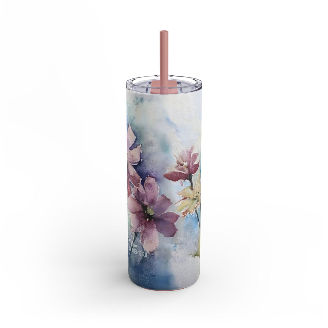 Pink Floral Matte Tumbler, 20oz