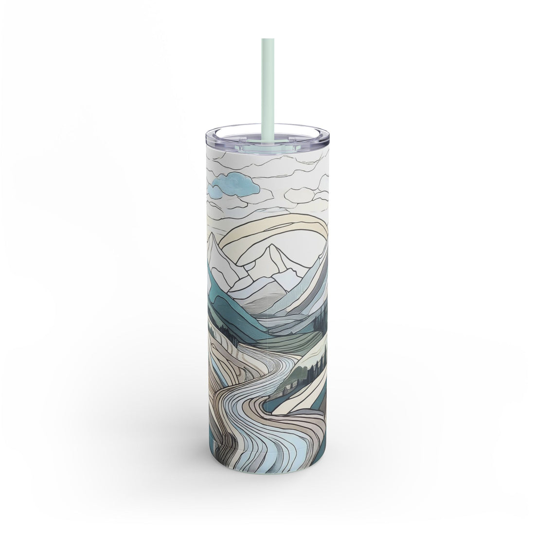 Mosaic Mountains Matte Tumbler, 20oz