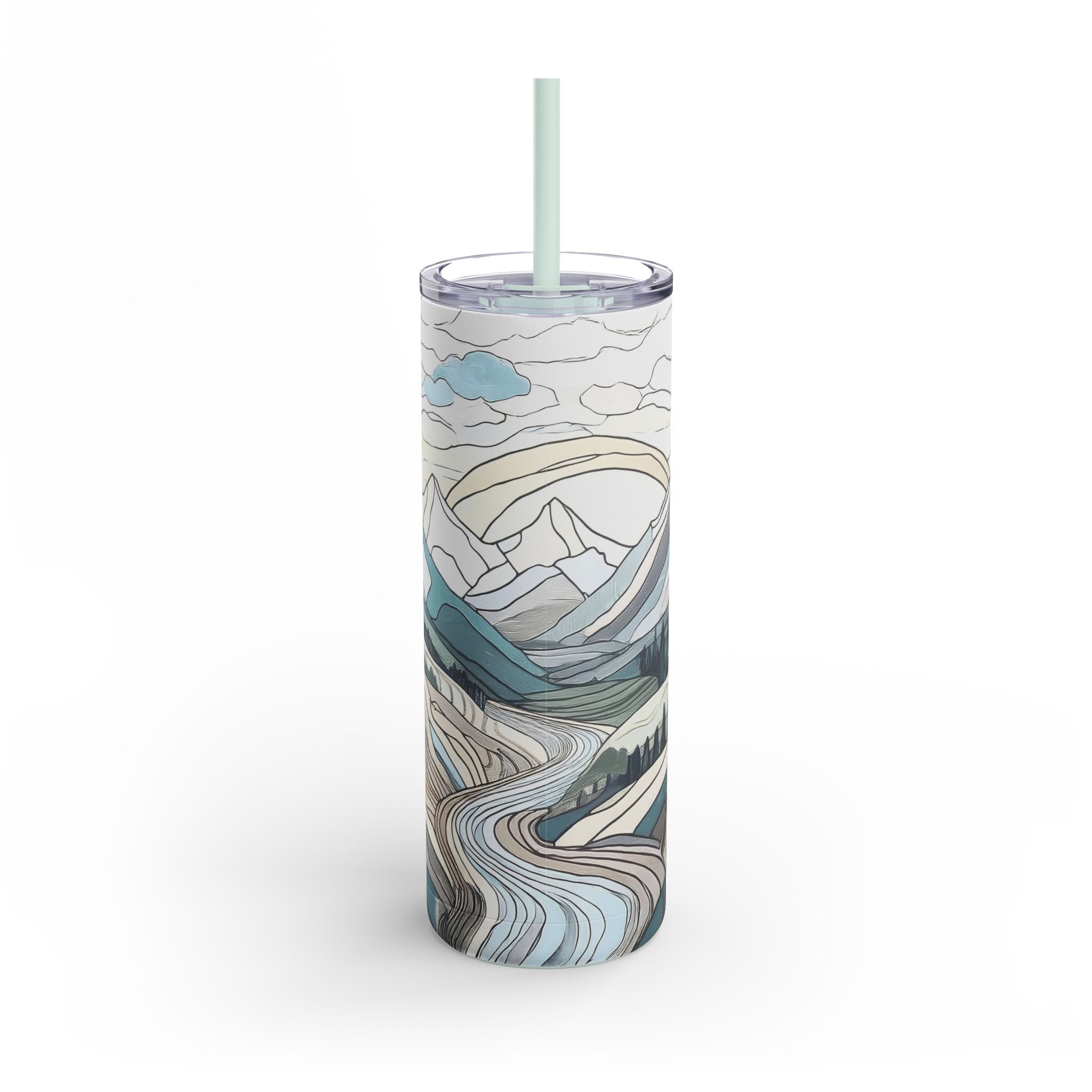 Mosaic Mountains Matte Tumbler, 20oz