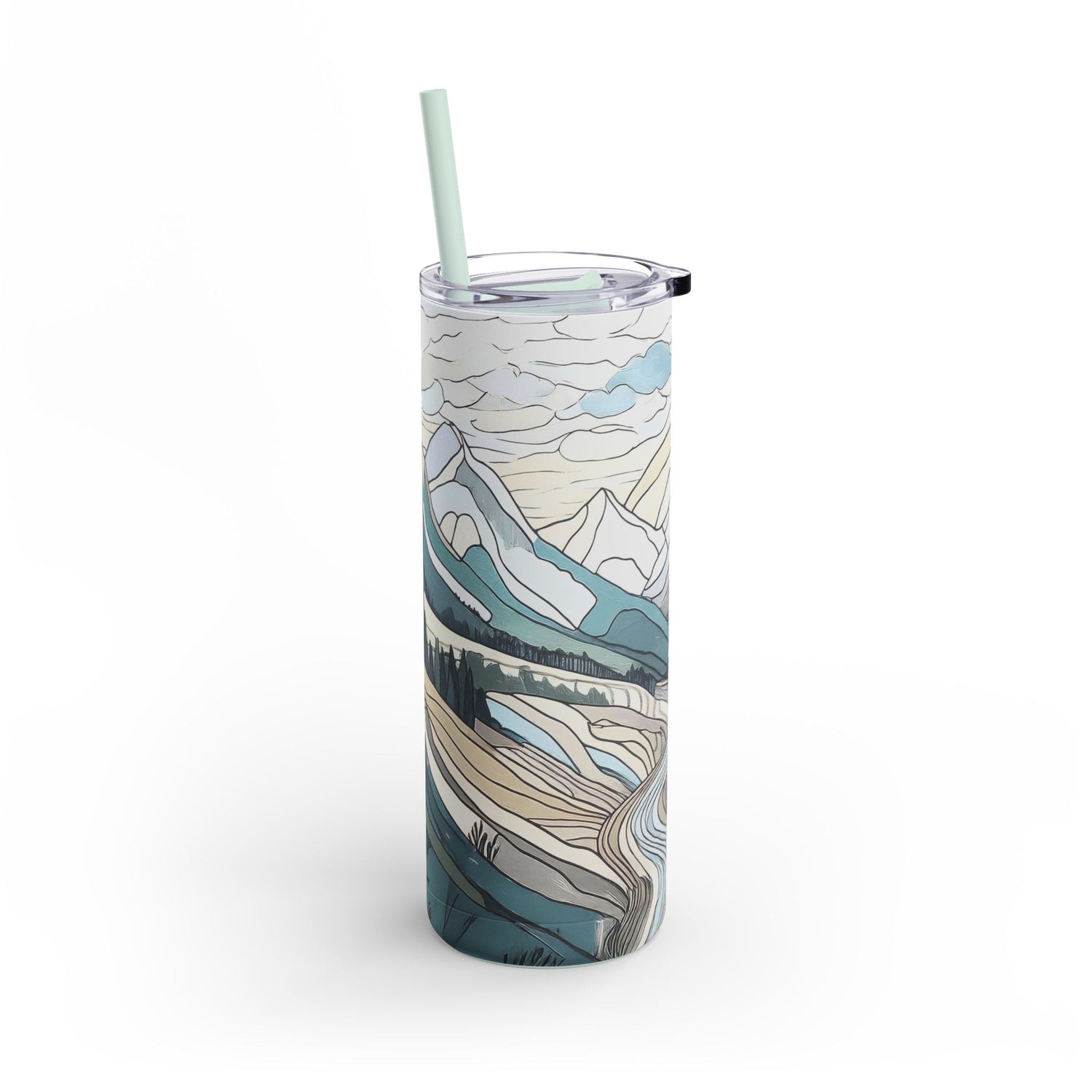 Mosaic Mountains Matte Tumbler, 20oz