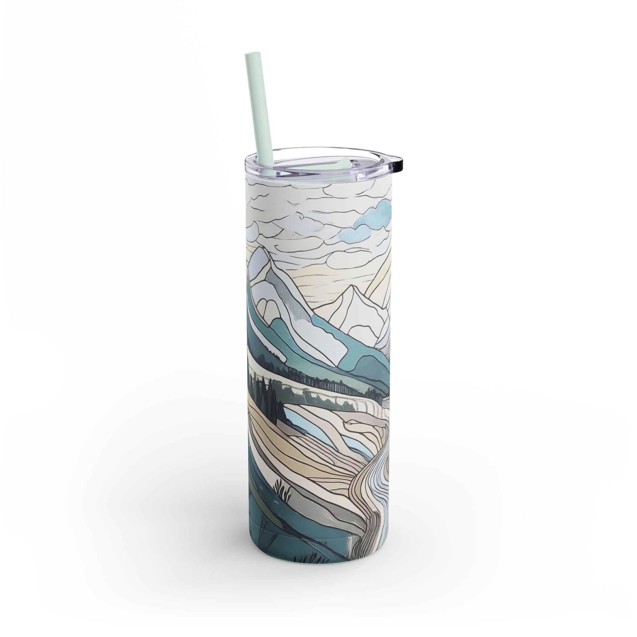 Mosaic Mountains Matte Tumbler, 20oz