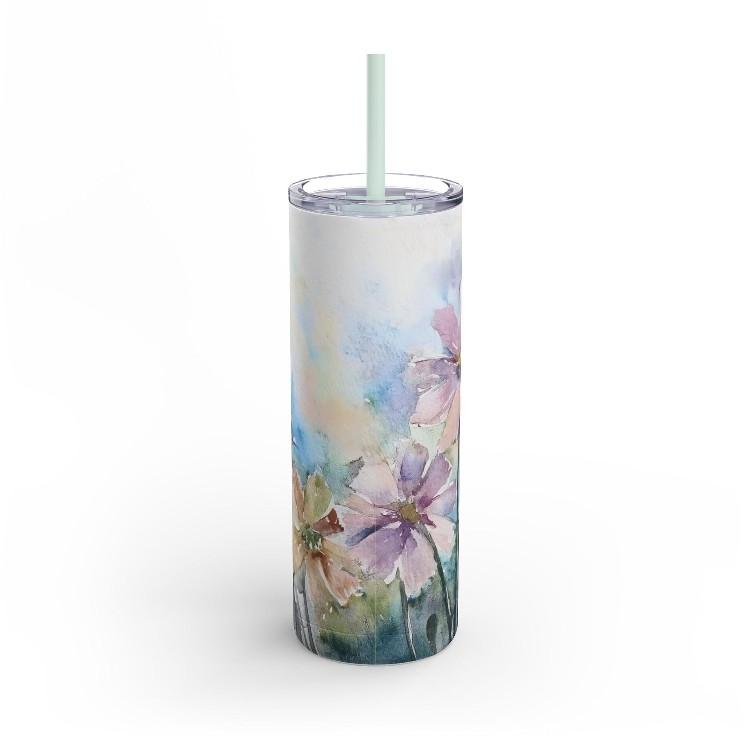Pink Floral Matte Tumbler, 20oz