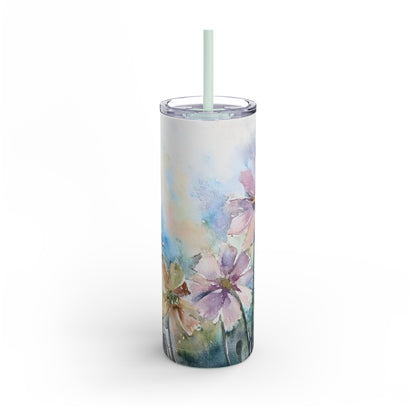 Pink Floral Matte Tumbler, 20oz