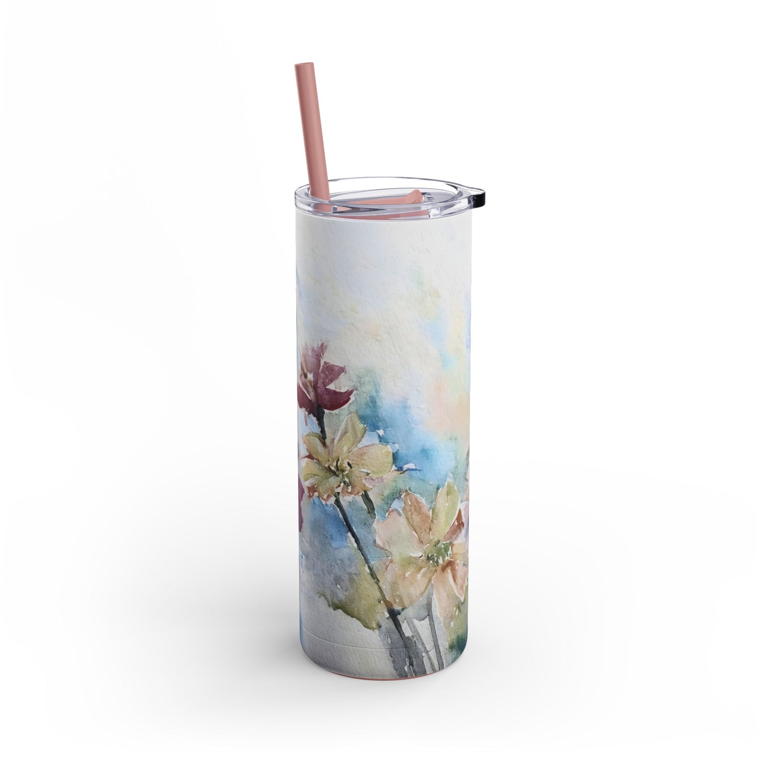 Pink Floral Matte Tumbler, 20oz