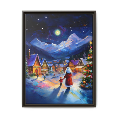 Santa on a Snowy Christmas Night